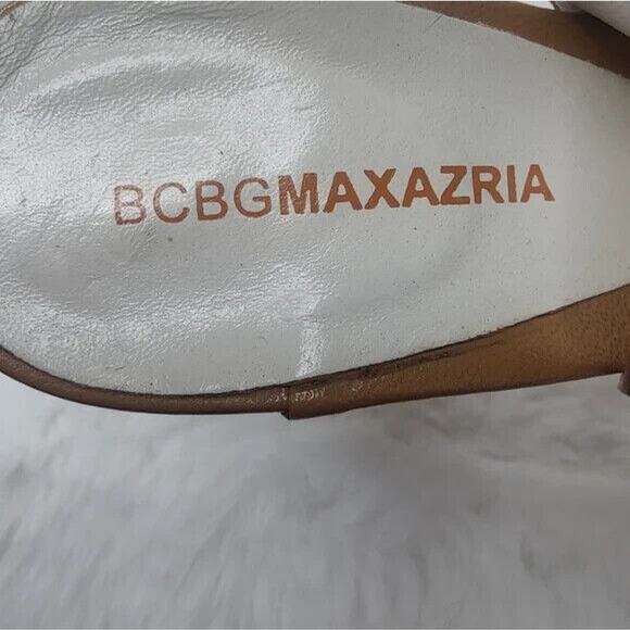 Tan leather Y2K BCBGMaxazria Pointed Toe Pump size 8B - Picture 9 of 11